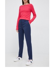 Spodnie spodnie damskie kolor granatowy fason chinos medium waist - Answear.com Tommy Hilfiger