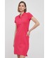 Sukienka Tommy Hilfiger sukienka kolor różowy mini dopasowana