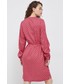Sukienka Tommy Hilfiger sukienka kolor różowy mini prosta
