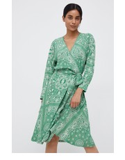 Sukienka sukienka kolor zielony mini rozkloszowana - Answear.com Tommy Hilfiger