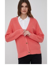 Sweter kardigan bawełniany damski kolor pomarańczowy - Answear.com Tommy Hilfiger