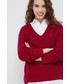 Sweter Tommy Hilfiger sweter bawełniany damski kolor czerwony