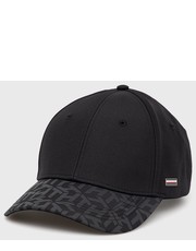 Czapka czapka bawełniana kolor czarny wzorzysta - Answear.com Tommy Hilfiger