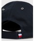 Czapka Tommy Hilfiger czapka bawełniana kolor granatowy gładka