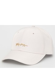 Czapka czapka kolor beżowy z aplikacją - Answear.com Tommy Hilfiger