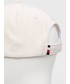 Czapka Tommy Hilfiger czapka kolor beżowy z aplikacją