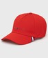 Czapka Tommy Hilfiger czapka bawełniana 1985 kolor czerwony z aplikacją
