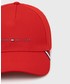 Czapka Tommy Hilfiger czapka bawełniana 1985 kolor czerwony z aplikacją