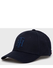 Czapka czapka bawełniana kolor granatowy wzorzysta - Answear.com Tommy Hilfiger