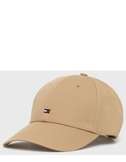 Czapka czapka bawełniana kolor beżowy gładka - Answear.com Tommy Hilfiger