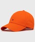Czapka Tommy Hilfiger czapka kolor pomarańczowy gładka