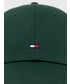 Czapka Tommy Hilfiger czapka kolor zielony gładka