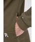Bluza męska Tommy Hilfiger Bluza bawełniana męska kolor zielony z kapturem z aplikacją
