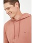 Bluza męska Tommy Hilfiger bluza męska kolor różowy z kapturem gładka