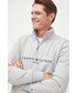 Bluza męska Tommy Hilfiger bluza męska kolor szary z aplikacją