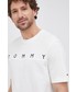 T-shirt - koszulka męska Tommy Hilfiger T-shirt bawełniany kolor biały z aplikacją