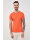 T-shirt - koszulka męska Tommy Hilfiger t-shirt męski kolor pomarańczowy gładki