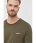 T-shirt - koszulka męska Tommy Hilfiger t-shirt bawełniany kolor zielony z aplikacją