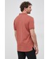T-shirt - koszulka męska Tommy Hilfiger Polo bawełniane kolor pomarańczowy z aplikacją