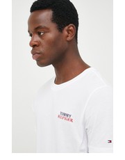 T-shirt - koszulka męska t-shirt bawełniany kolor biały z aplikacją - Answear.com Tommy Hilfiger