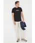 T-shirt - koszulka męska Tommy Hilfiger t-shirt bawełniany kolor czarny z nadrukiem