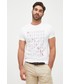T-shirt - koszulka męska Tommy Hilfiger t-shirt bawełniany kolor biały z nadrukiem