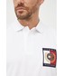T-shirt - koszulka męska Tommy Hilfiger polo bawełniane ICON kolor biały z aplikacją
