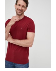 T-shirt - koszulka męska t-shirt męski kolor bordowy gładki - Answear.com Tommy Hilfiger