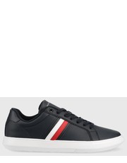 Buty sportowe sneakersy skórzane kolor granatowy - Answear.com Tommy Hilfiger
