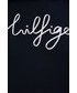 Bluza Tommy Hilfiger bluza bawełniana damska kolor granatowy z kapturem z aplikacją