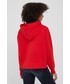 Bluza Tommy Hilfiger bluza bawełniana damska kolor czerwony z kapturem z aplikacją