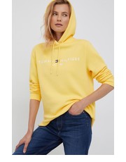 Bluza bluza damska kolor żółty z kapturem z aplikacją - Answear.com Tommy Hilfiger