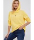 Bluza Tommy Hilfiger bluza damska kolor żółty z kapturem z aplikacją