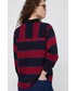 Bluza Tommy Hilfiger bluza bawełniana damska kolor bordowy wzorzysta