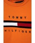 Koszulka Tommy Hilfiger T-shirt bawełniany dziecięcy kolor pomarańczowy gładki