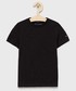 Koszulka Tommy Hilfiger T-shirt bawełniany dziecięcy kolor czarny z aplikacją