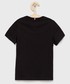 Koszulka Tommy Hilfiger T-shirt bawełniany dziecięcy kolor czarny z aplikacją