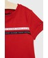 Koszulka Tommy Hilfiger t-shirt dziecięcy kolor czerwony z aplikacją
