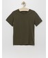 Koszulka Tommy Hilfiger t-shirt bawełniany dziecięcy kolor zielony gładki
