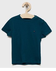 Koszulka t-shirt bawełniany dziecięcy kolor zielony gładki - Answear.com Tommy Hilfiger