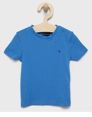 Koszulka t-shirt bawełniany dziecięcy kolor fioletowy gładki - Answear.com Tommy Hilfiger