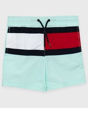 Spodnie szorty kąpielowe dziecięce kolor turkusowy - Answear.com Tommy Hilfiger