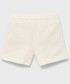 Spodnie Tommy Hilfiger szorty bawełniane dziecięce kolor beżowy z nadrukiem regulowana talia