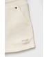 Spodnie Tommy Hilfiger szorty bawełniane dziecięce kolor beżowy z nadrukiem regulowana talia
