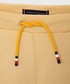 Spodnie Tommy Hilfiger szorty bawełniane dziecięce kolor żółty