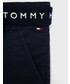 Spodnie Tommy Hilfiger szorty dziecięce kolor granatowy regulowana talia
