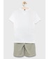 Spodnie Tommy Hilfiger komplet bawełniany dziecięcy kolor biały