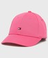 Czapka dziecięca Tommy Hilfiger czapka bawełniana dziecięca kolor różowy gładka