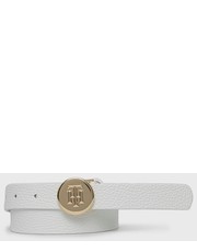 Pasek pasek skórzany NEW ROUND 2.5 damski kolor biały - Answear.com Tommy Hilfiger