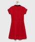 Sukienka dziecięca Tommy Hilfiger sukienka dziecięca kolor czerwony midi rozkloszowana